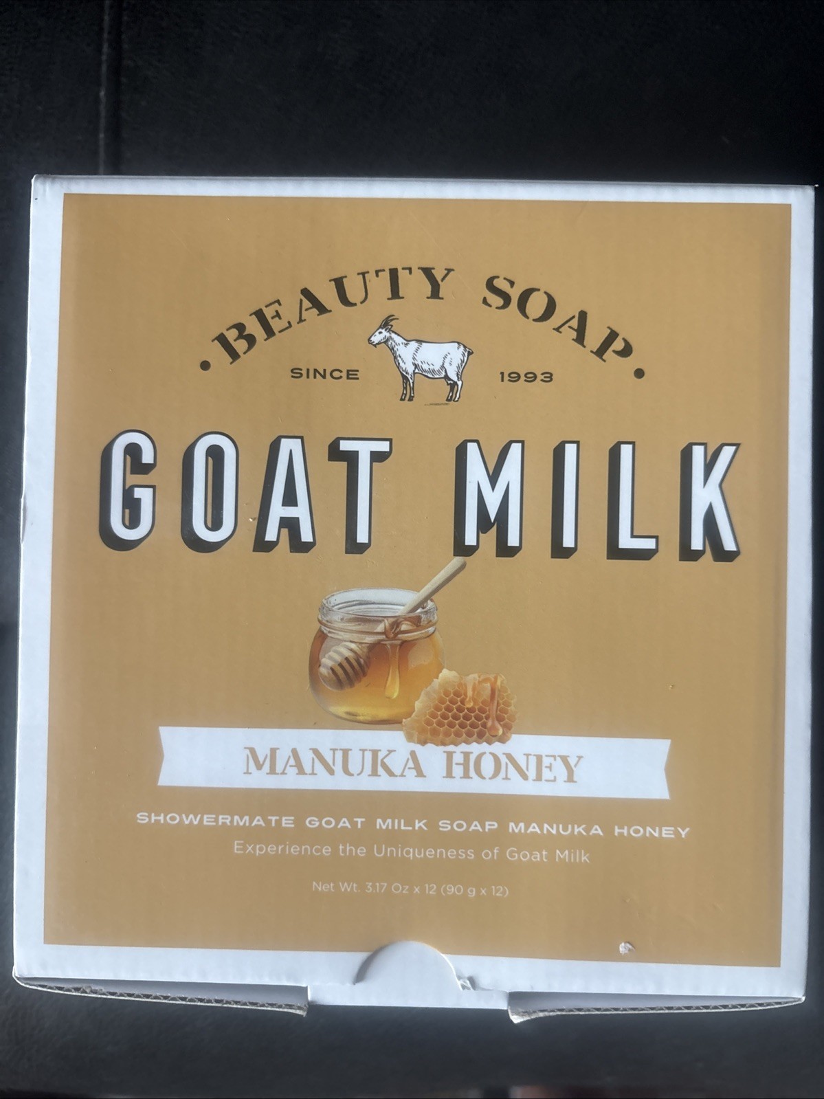 ShowerMate Manuka Honey Goat Milk Soap Lot of 12 Bars 3.17oz (38.04oz total)