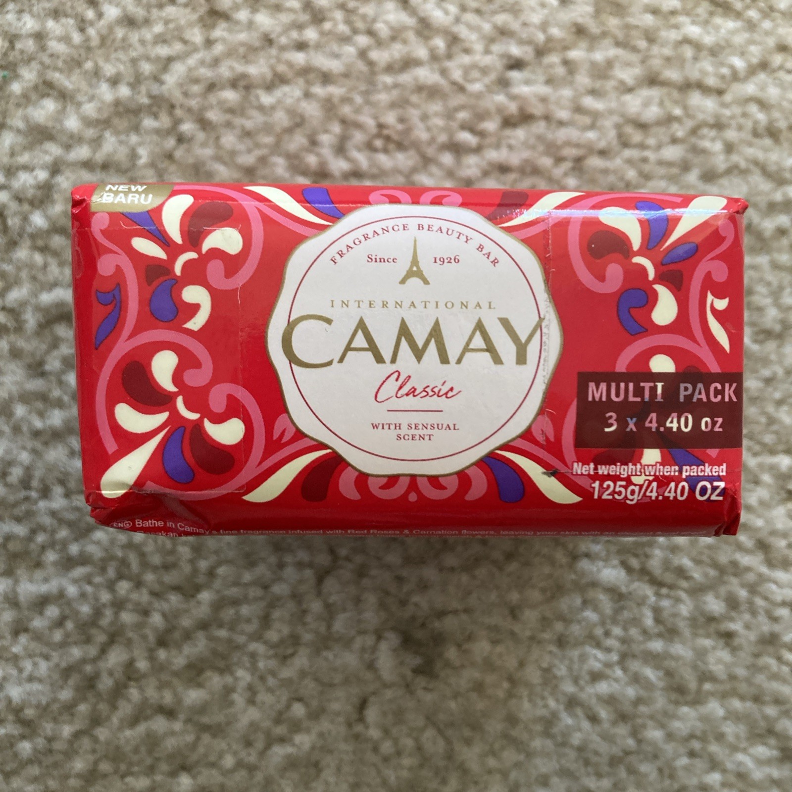 Camay International Classic With Sensual Scent 3 x 4.40 oz