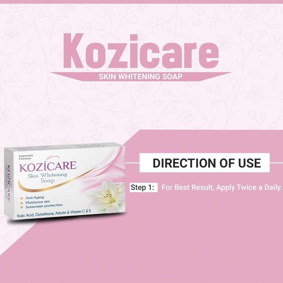 Pack Of 3 Kozicare Skin Lightening Kojic Acid Soap 75 Gm Anti-Ageing Soap