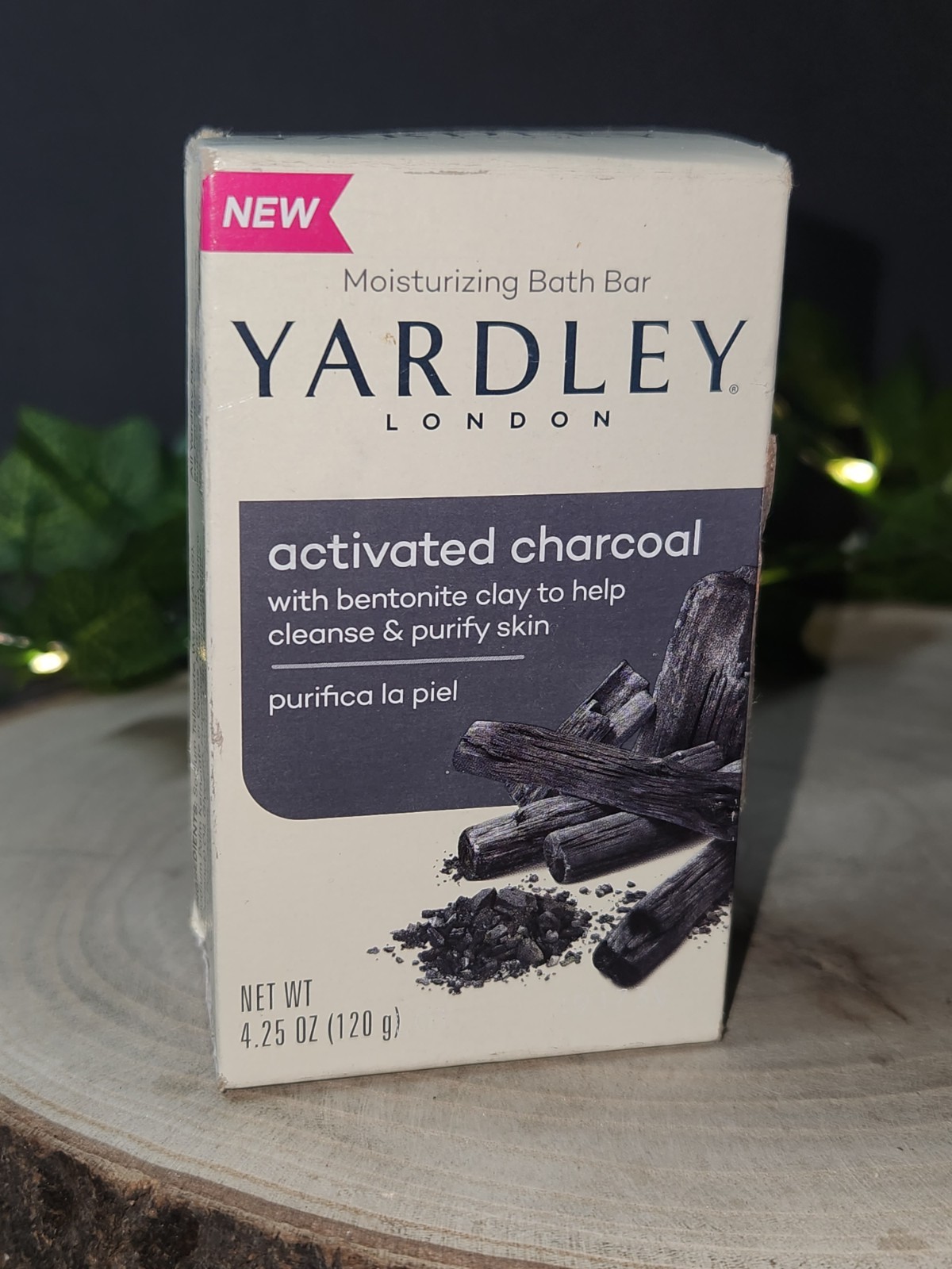 Yardley London Activated Charcoal W/ Clay Moisturizing Bar Soap – New 4.25 oz