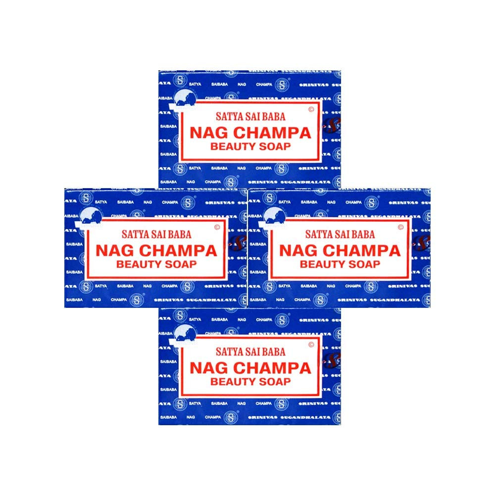 Nag Champa: Sai Baba Natural Soap, Large, 150 G, 5 Oz, 4 Piece