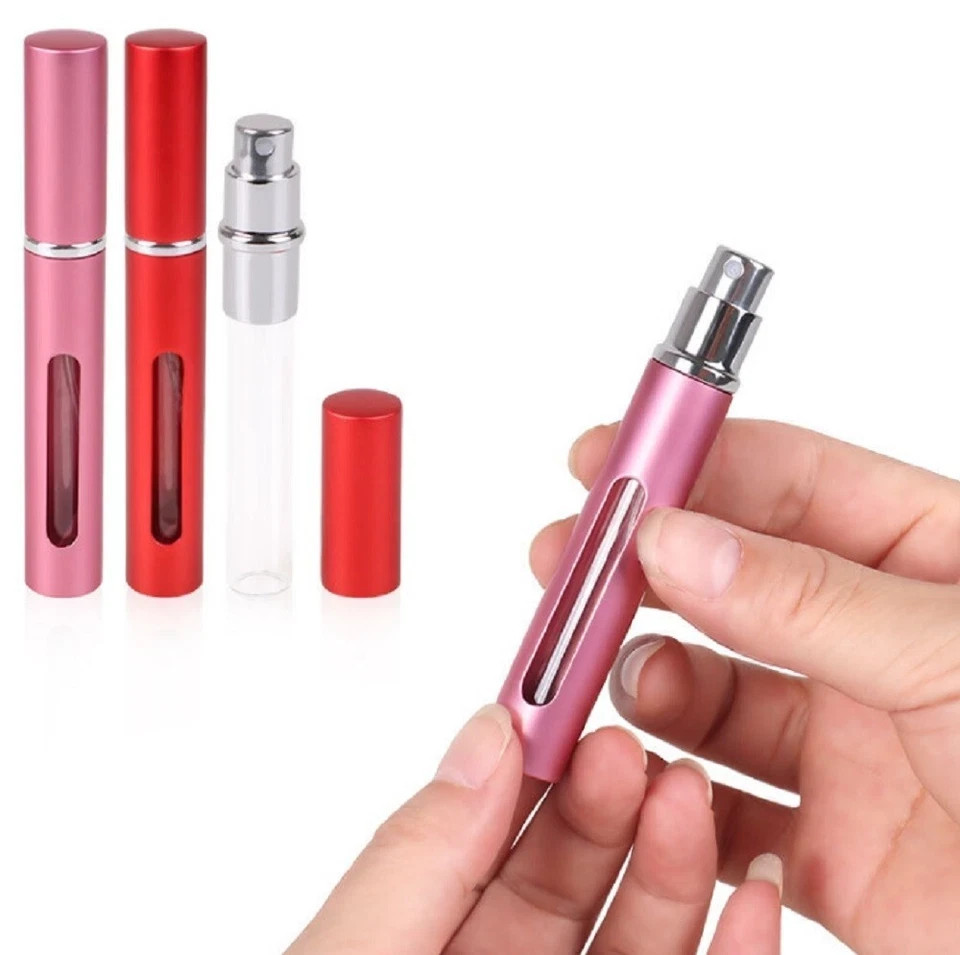 3 Pack 10ml Perfume Atomizer Bottles Refillable Travel Spray Pump Set Leakproof
