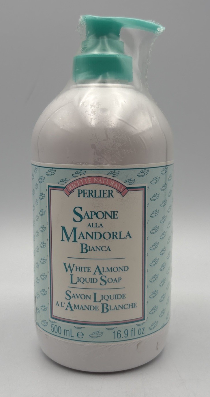 Perlier White Almond Liquid Soap: 16.9 floz, Face & Hands, Made In Italy Sealed