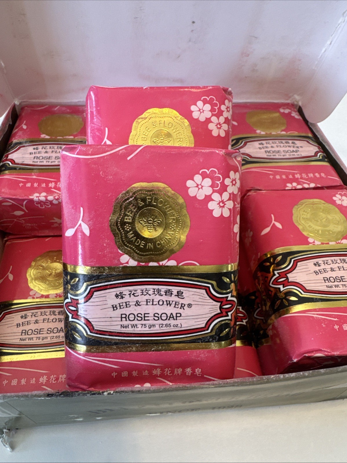 Bee & Flower Brand Rose Soap 2.65 oz / 75 g. Lot Of 12 Bars Vintage Bar Soap NIB