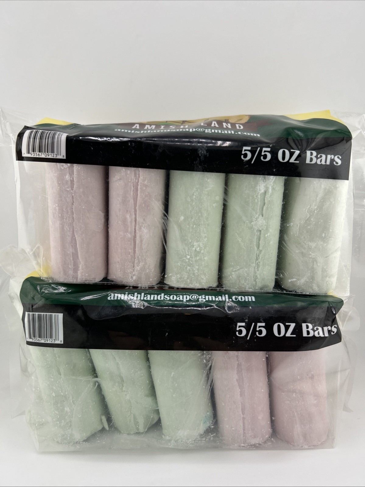 NEW 10 Bars Total – 2 BAGS Amish Land Bar Soap 5 Large 5oz Bars