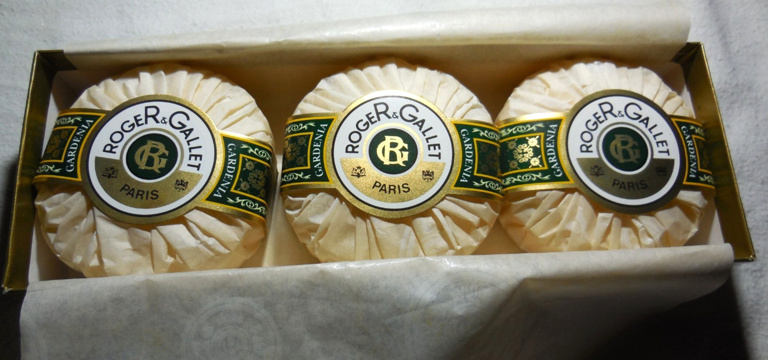 Roger & Gallet Paris Gardenia Perfumed Soaps 3 x 3.5 oz Made In France NEW