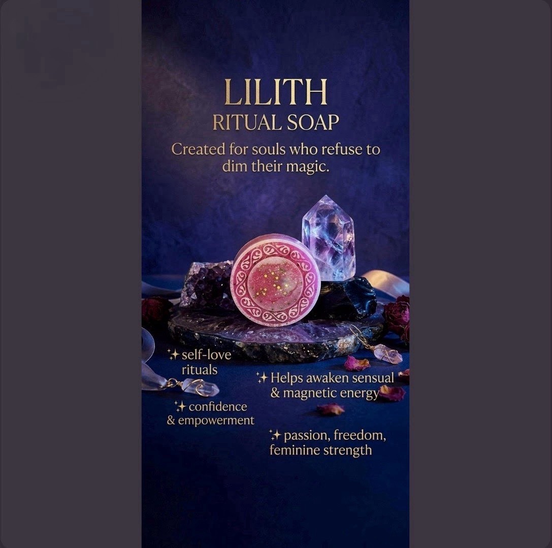 Lilith Ritual Body Bar Soap | Dark feminine energy | Handmade Spiritual Soap