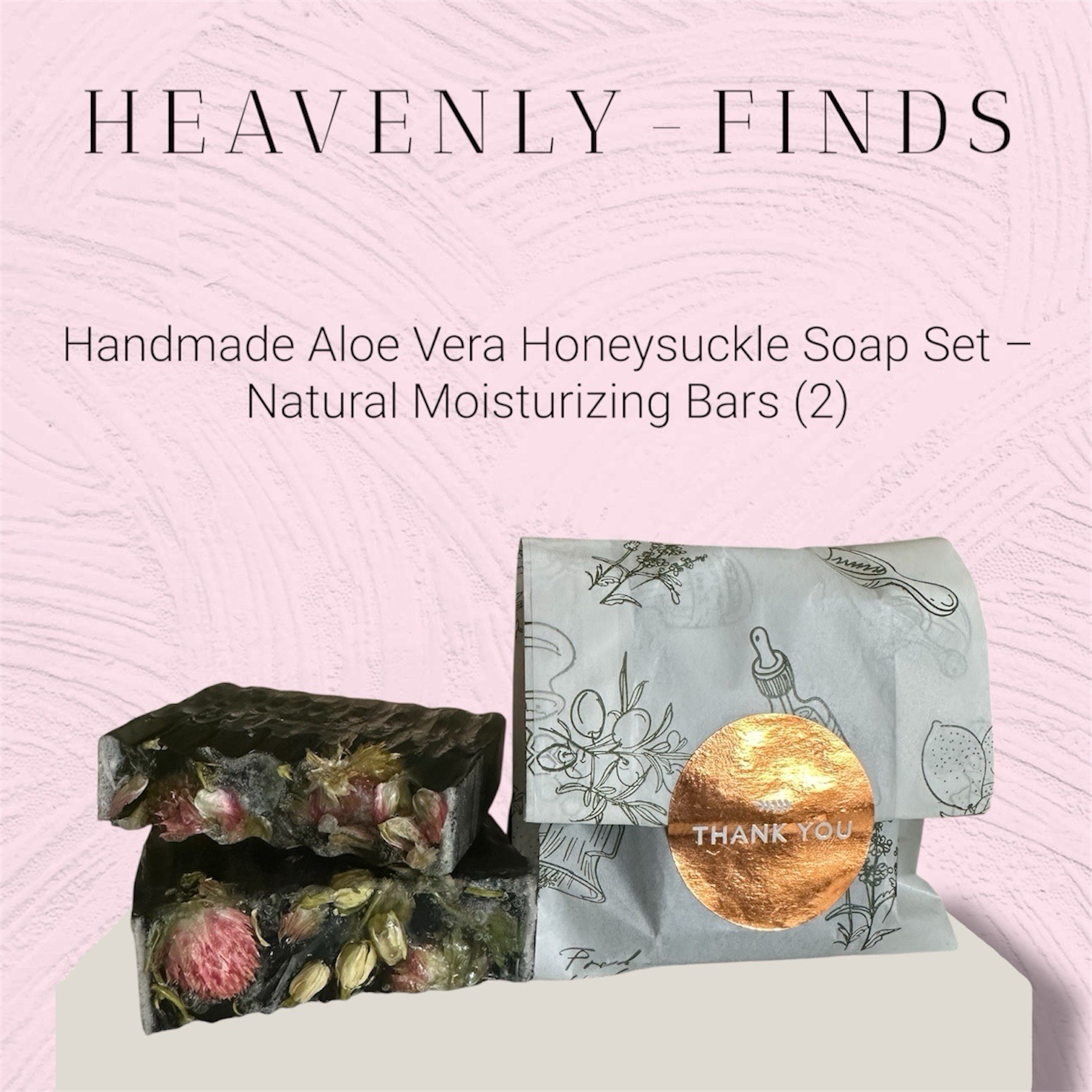 Handmade Aloe Vera Honeysuckle Gift Soap Set – Natural Moisturizing Bars (2)