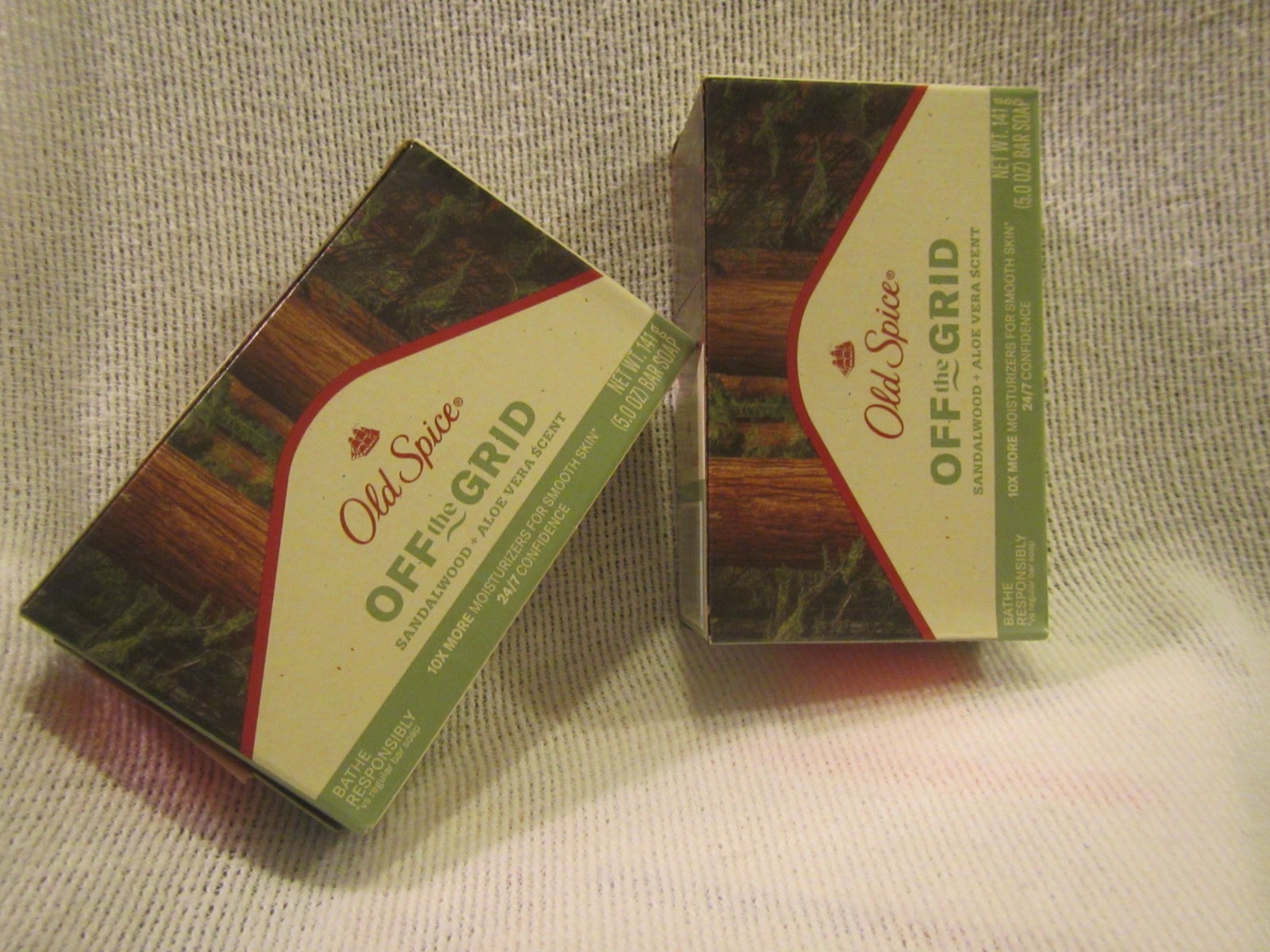 BRAND NEW LOT 2 Old Spice Bar Soap 5oz/141g Off The Grid W/Sandalwood &Aloe Vera