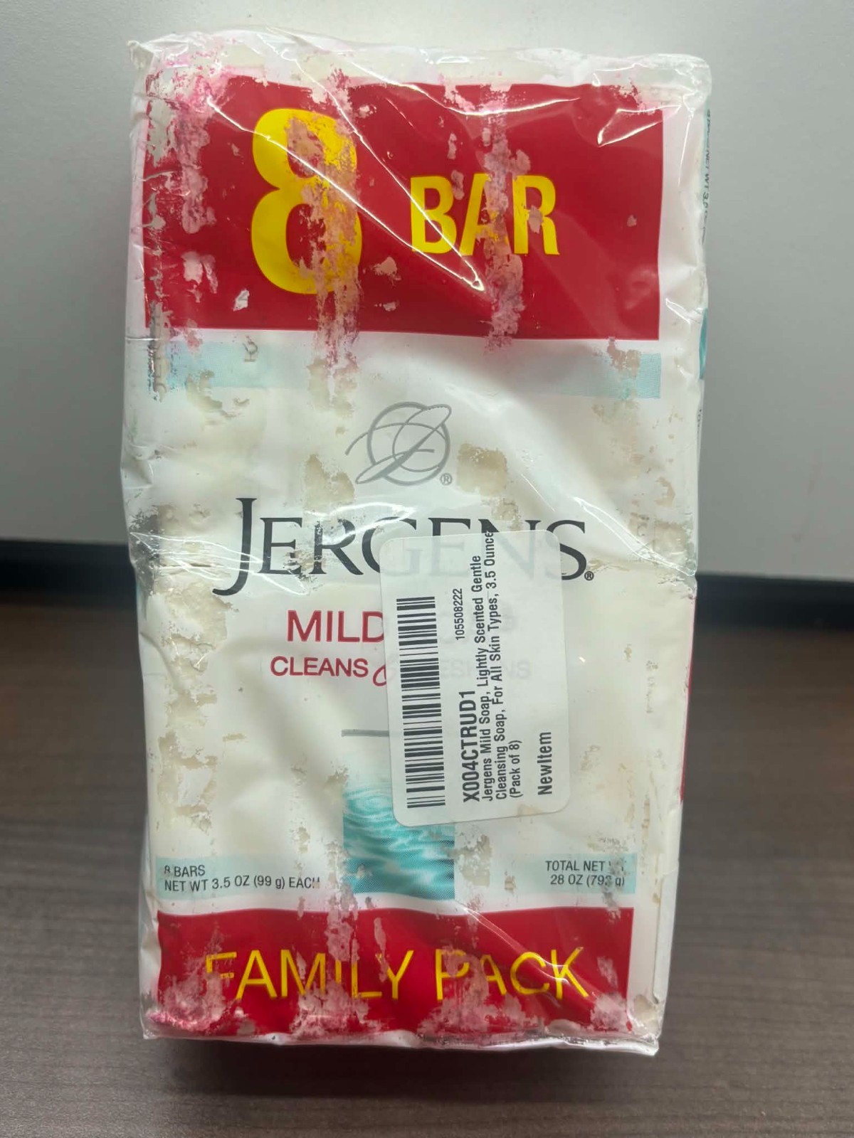 Jergens Mild Soap 3.5 oz, 8 count Lightly Scented Gentle Cleansing Soap All Skin