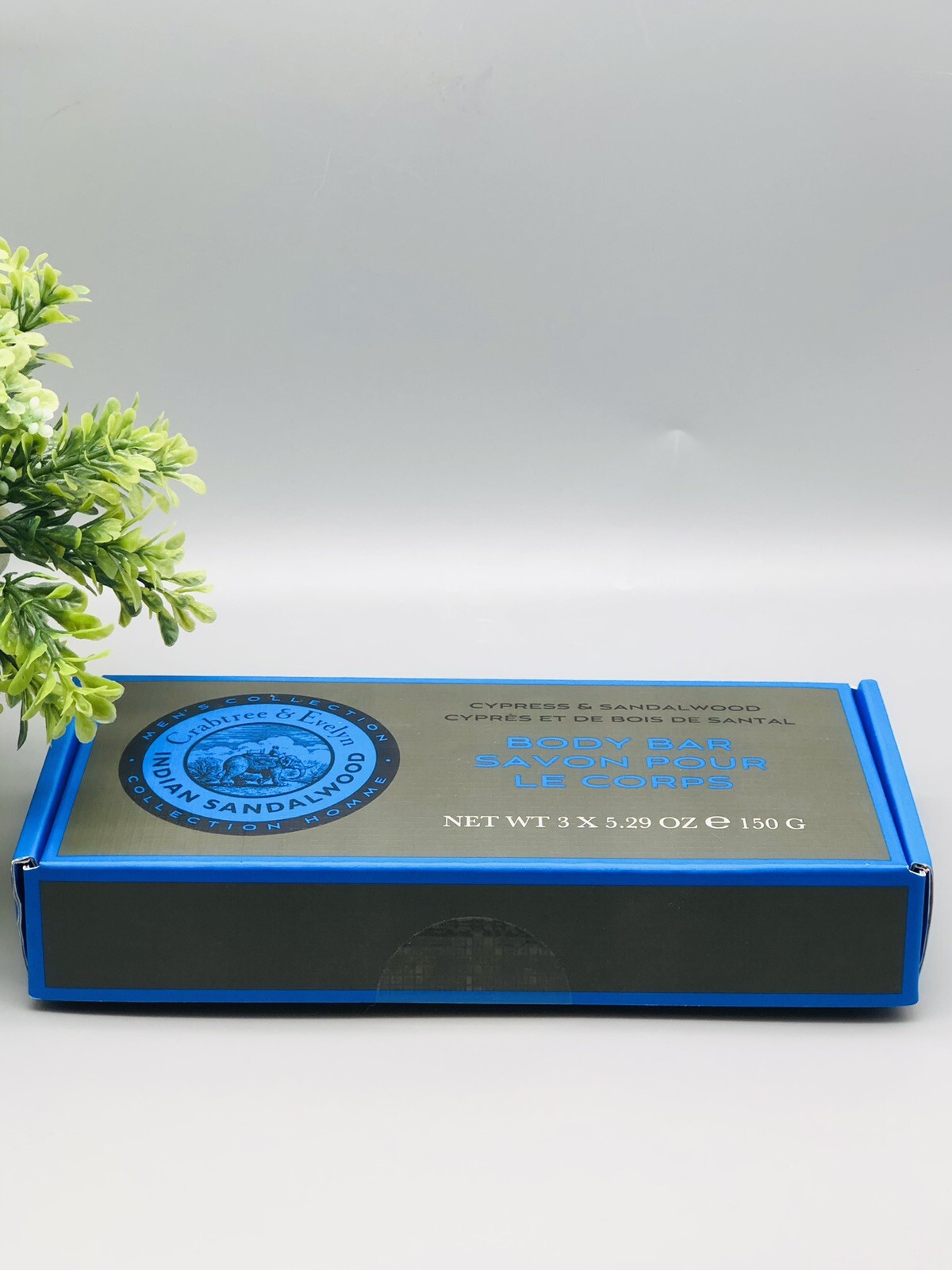 Crabtree & Evelyn Men’s Collection Indian Sandalwood Body Bar Soap 3x 5.29 oz