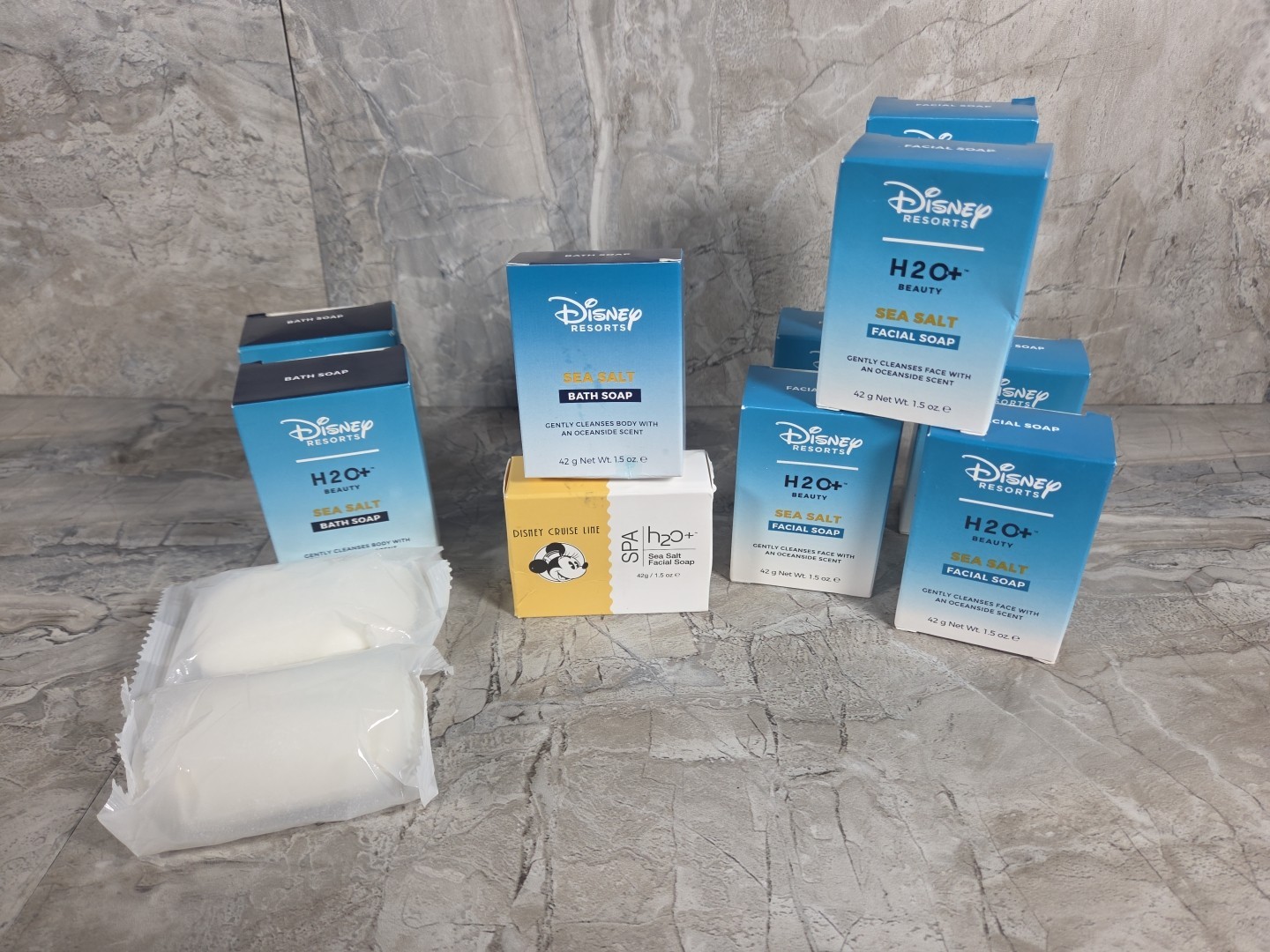 Disney Resort H20+ Sea Salt Facial Body Soaps 1.5-2.0 Oz Lot 12 Bars