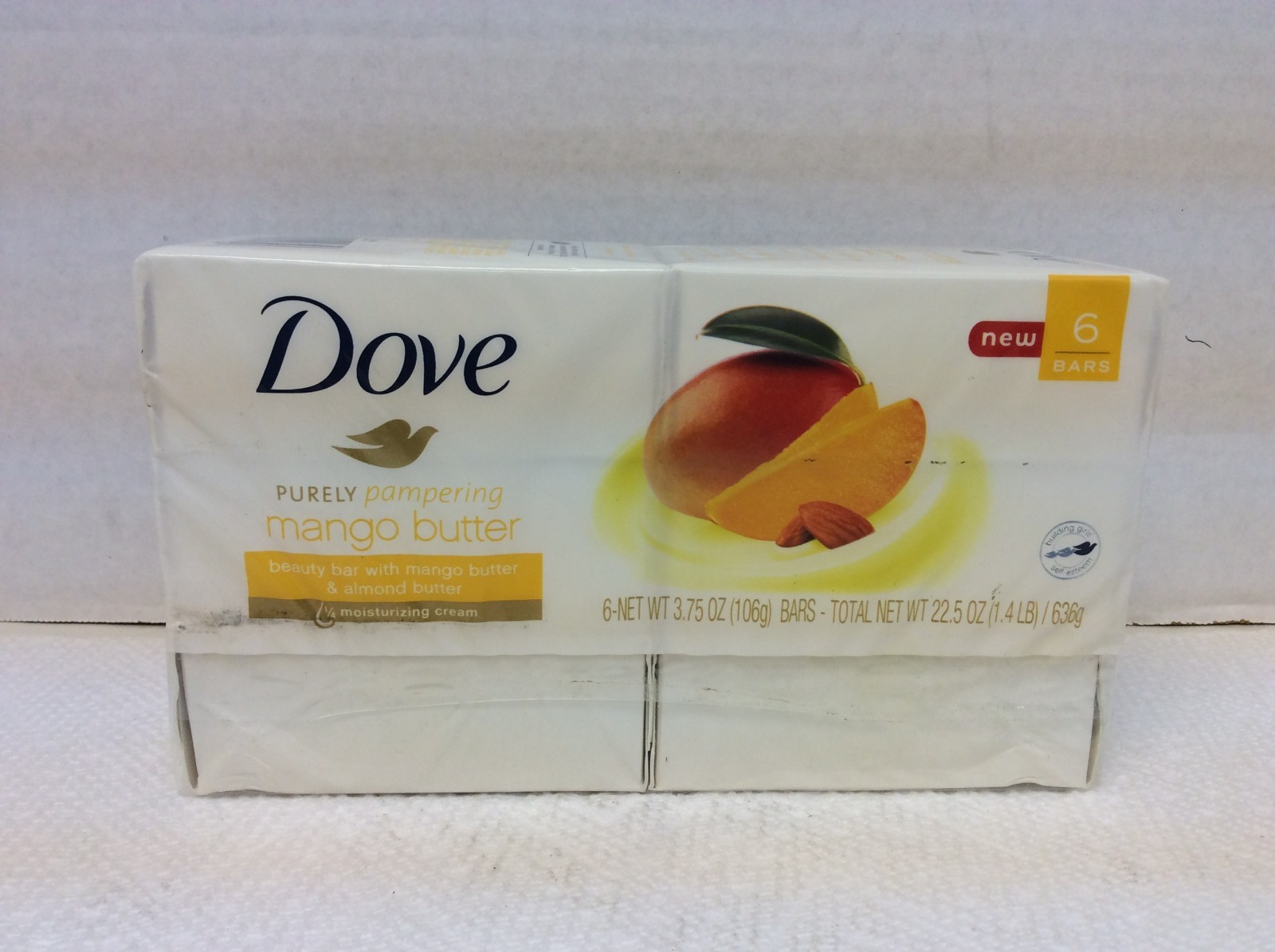 Dove Mango Butter & Almond Butter Beauty Bar Soap (6 Pack) 3.75 Oz./Each