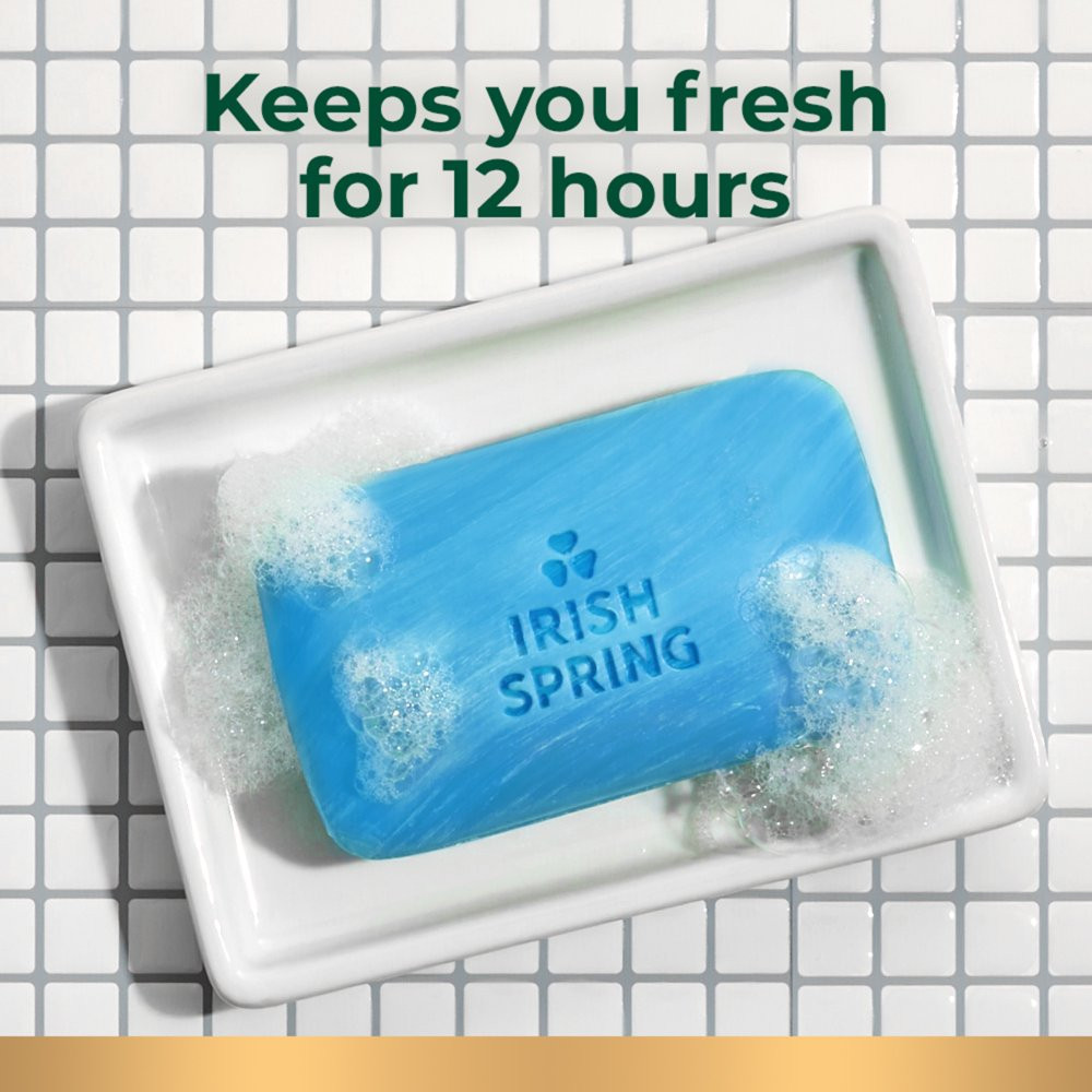 Irish Spring Icy Blast Bar Soap for Men, Mens Bar Soap, 12 Pack, 3.7 Oz Soap Bar
