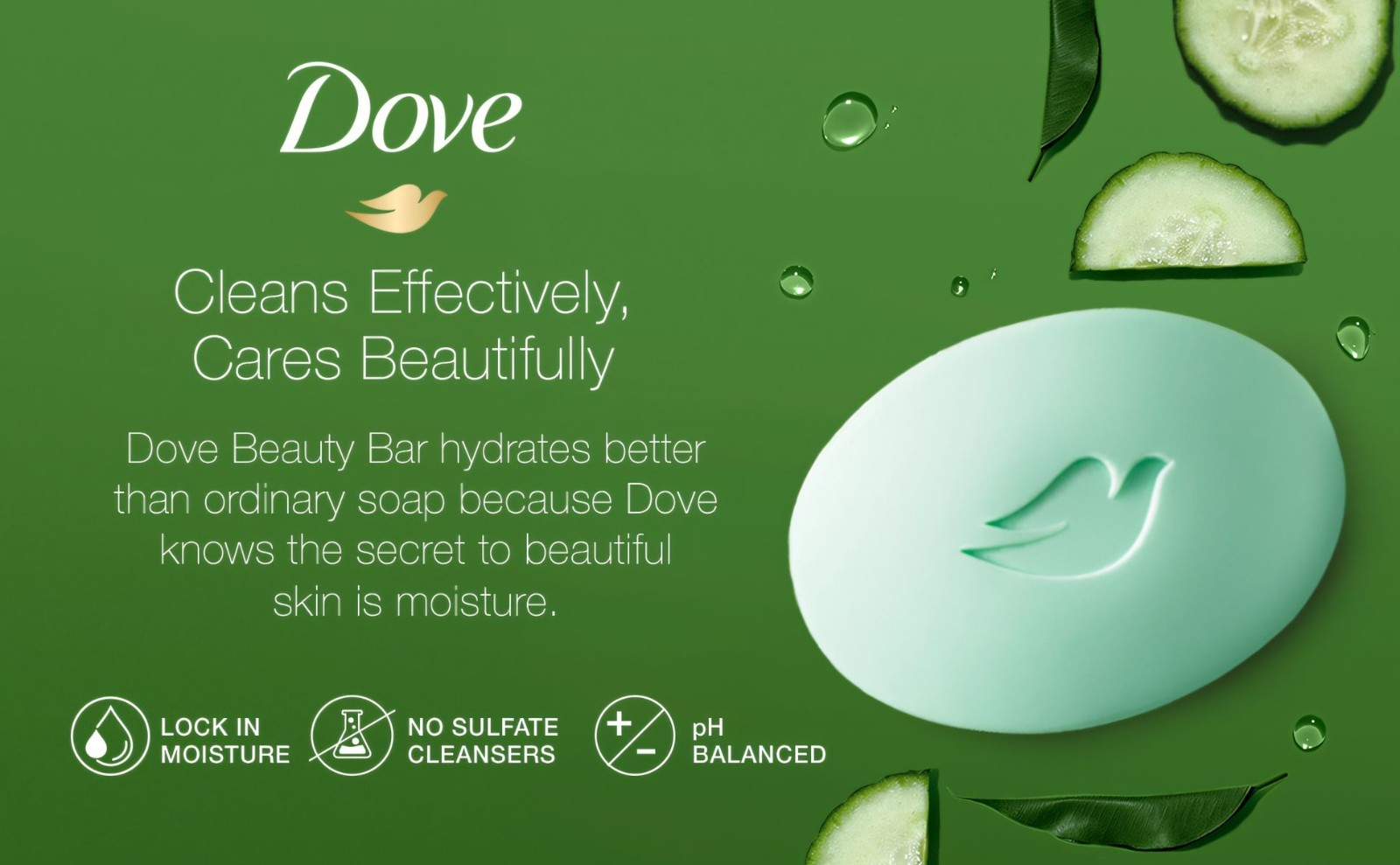 Dove Cool Moisture Cucumber & Green Tea x [12 Pack] x 135 g Beauty Bar Soap