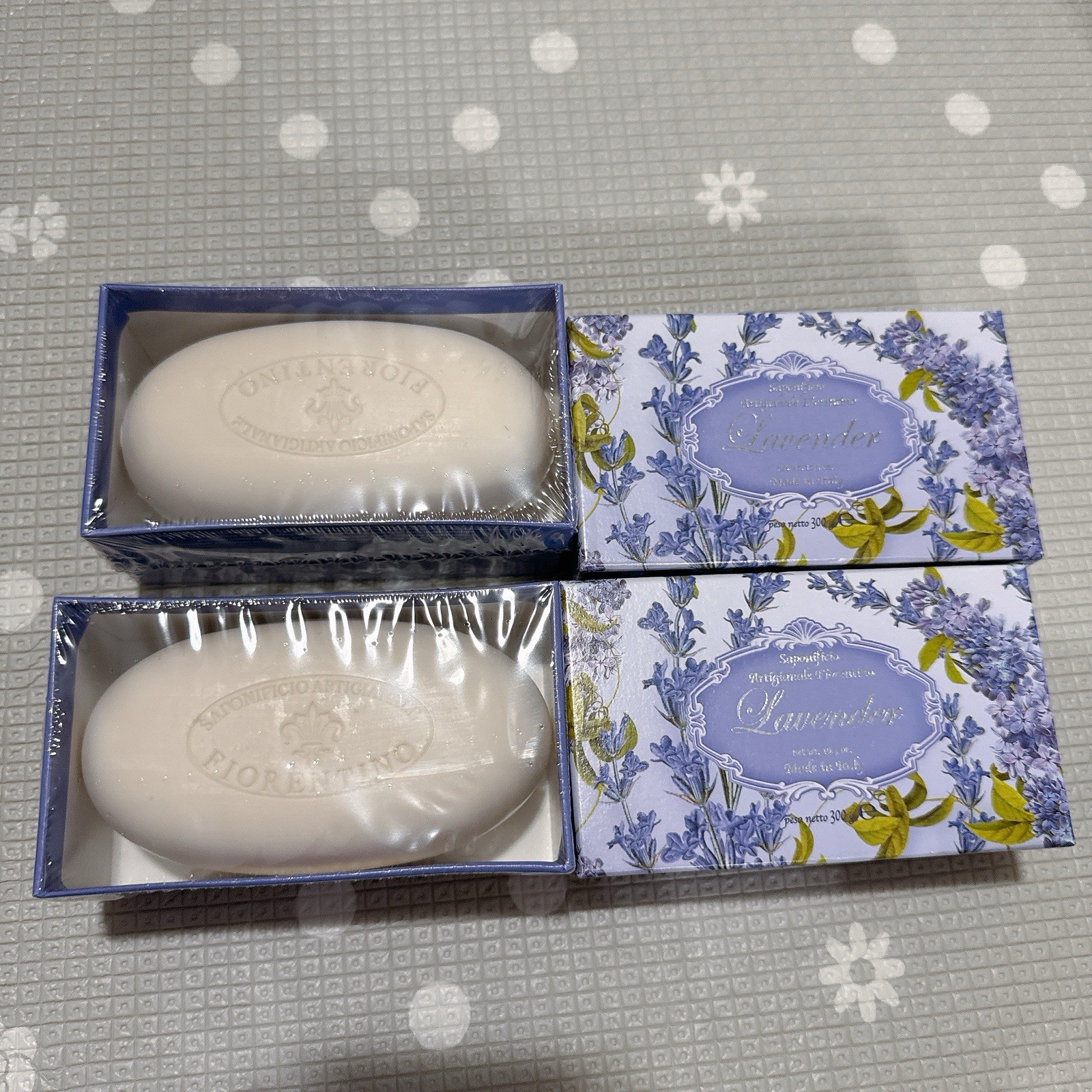 2pcs SAPONIFICIO ARTIGIANALE Fiorentino Lavender Scented Soap Box Sealed