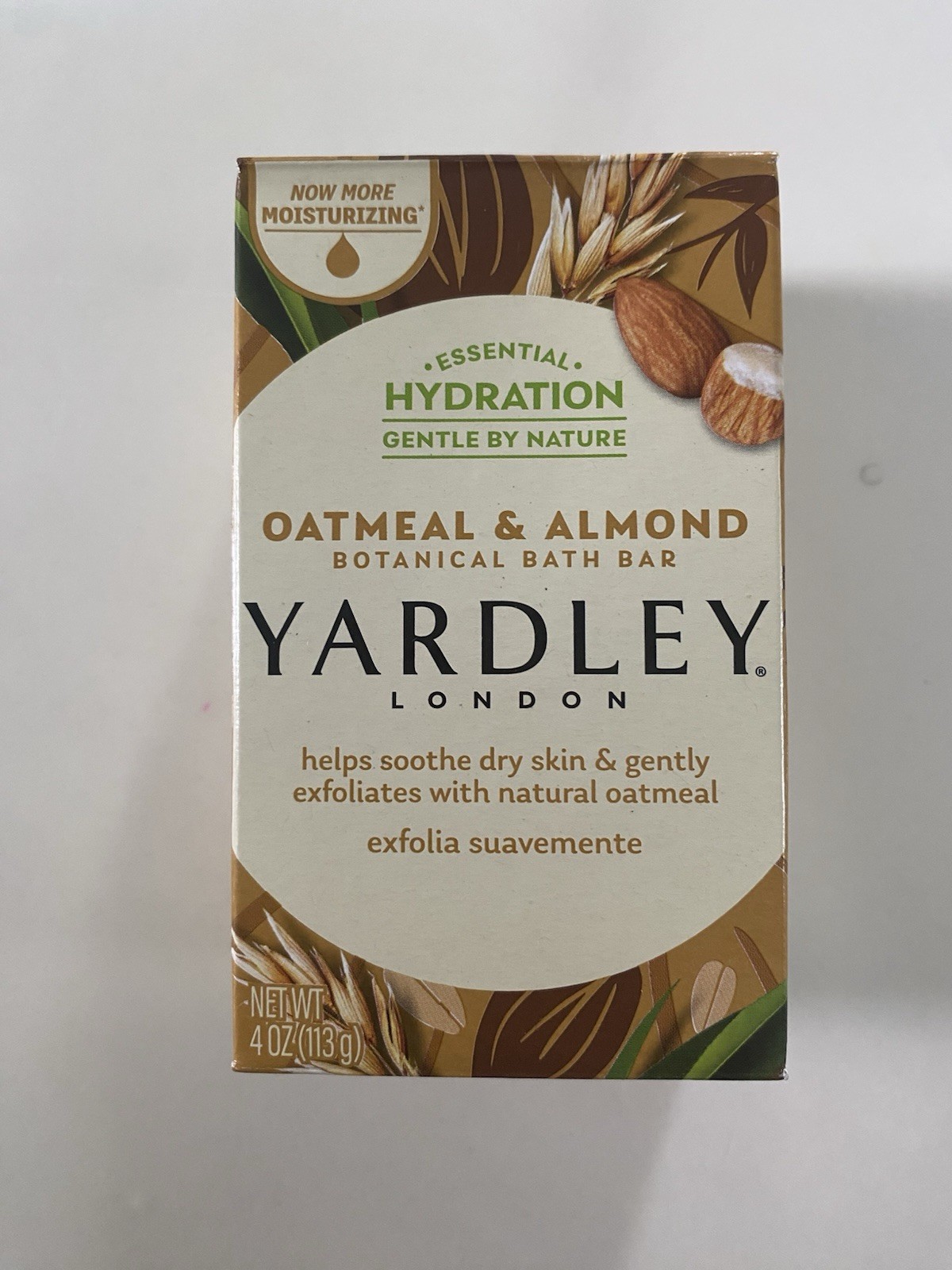 Yardley London Oatmeal & Almond Bath Soap Bar – 4.0 oz – Soothes Dry Skin