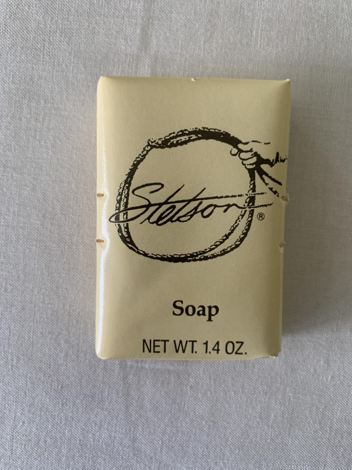Vintage Stetson Soap Bar 1.4oz Mens Travel Size Beige Case Rectangular Body New