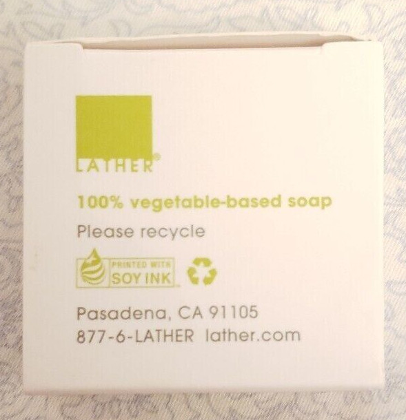 NIB Lather Modern Apothecary Gentle Face Soap, Travel Size Mini Bar 21g / .75 oz