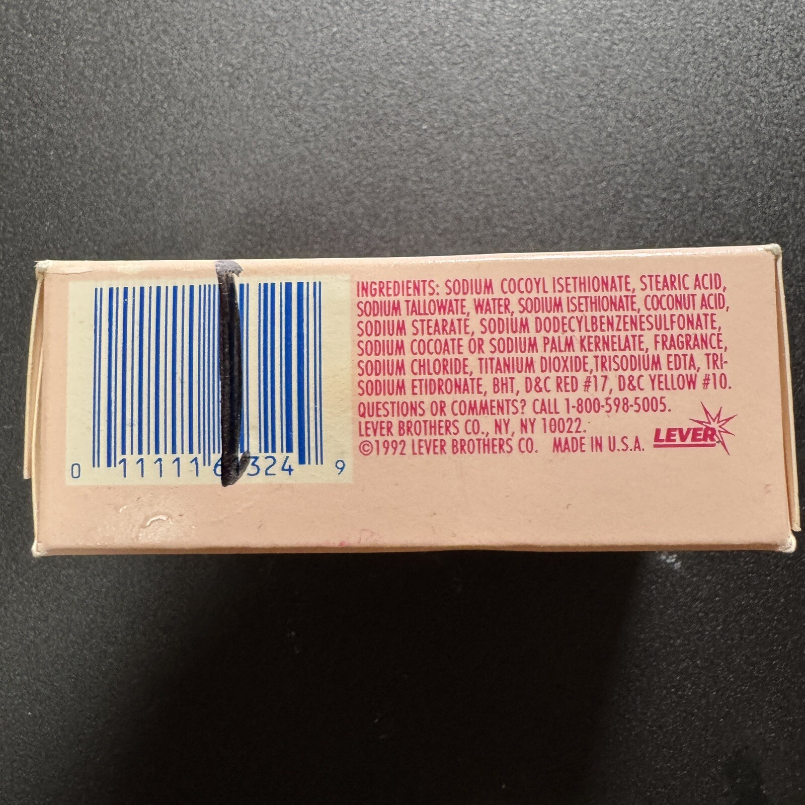 Vintage DOVE Pink Beauty Bar 1/4 Moisturizing Cream By Lever 4.75 oz USA 1992