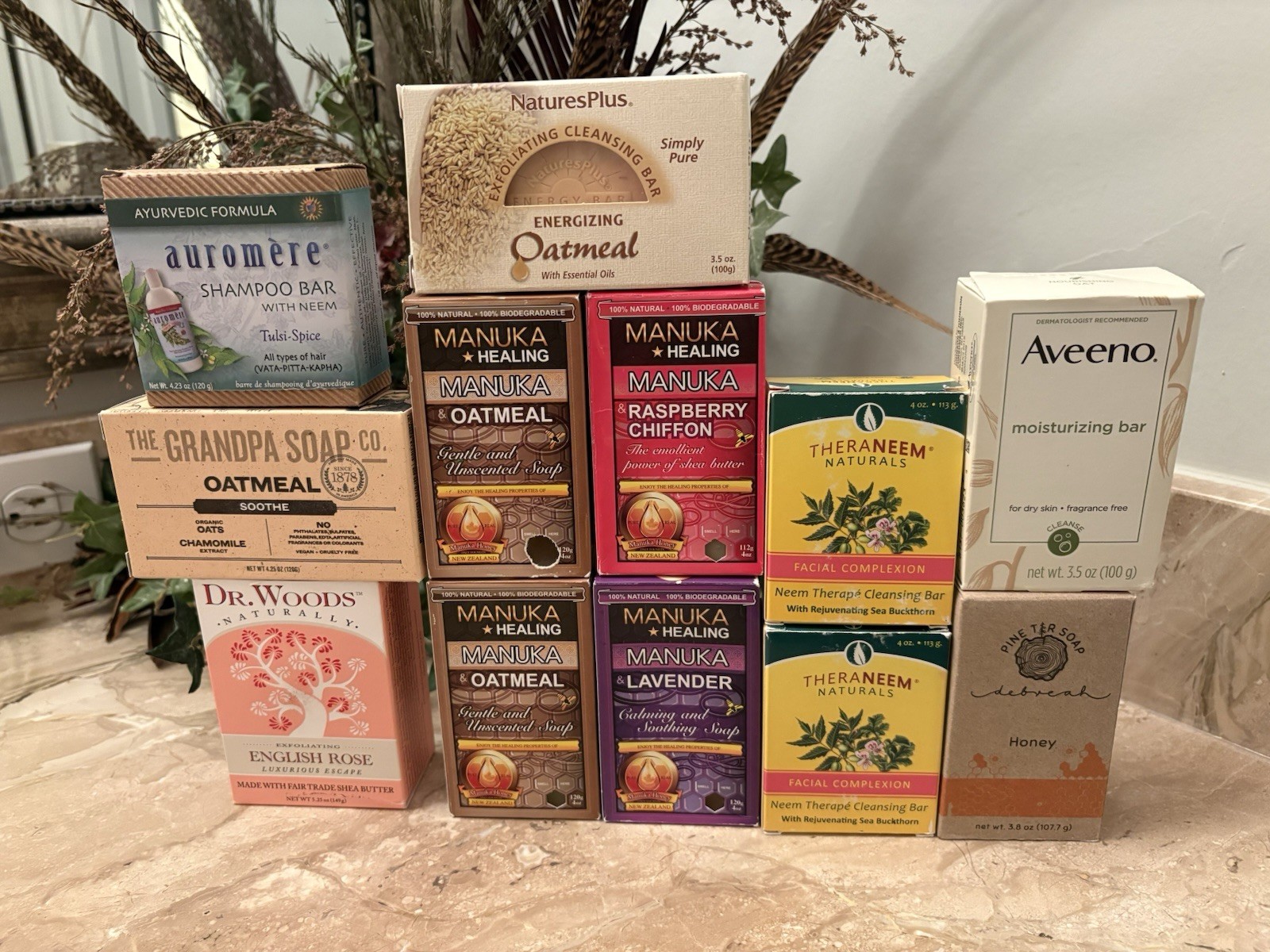 One Lot of 12 Bars Of Grandpa’s, Theraneem, Manuka Healing, Etc. Soap New