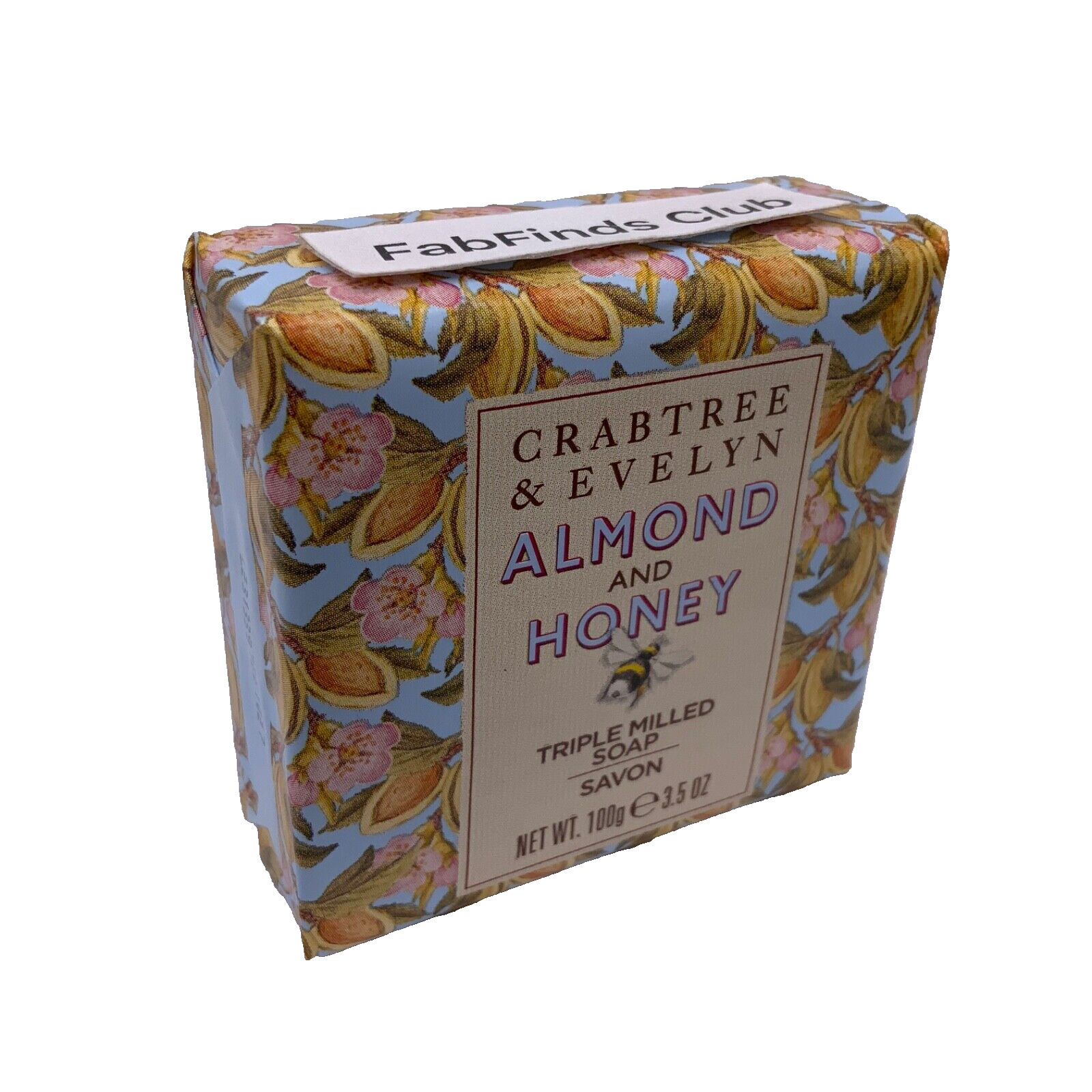 Crabtree & Evelyn Almond and Honey Bar Soap Triple Milled 10.5oz (3×3.5oz)