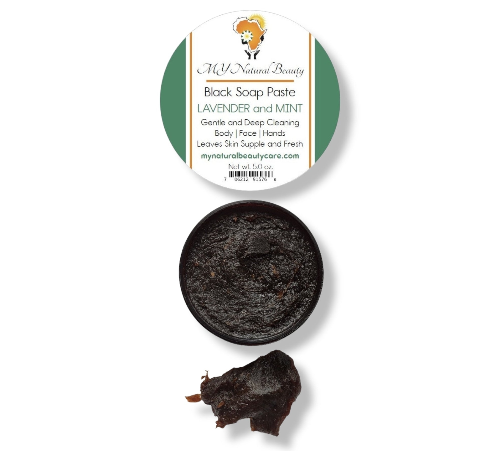 Black Soap Paste | LAVENDER and MINT