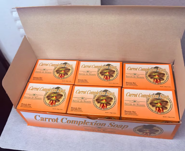12 Bars Carrot Complexion Soap Beauty Bar -125g FREE SHIPPING