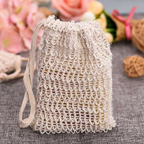 Sisal Tanamera Turmeric Body Soap Set Bag Pouch Handmade, Eco-Friendly Material