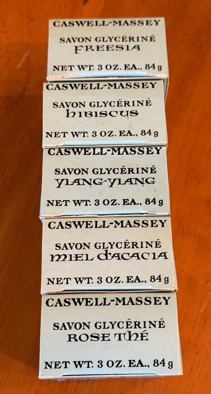 Vintage Caswell Massey Glycerine Soap Lot Of 5 Assorted New In Box