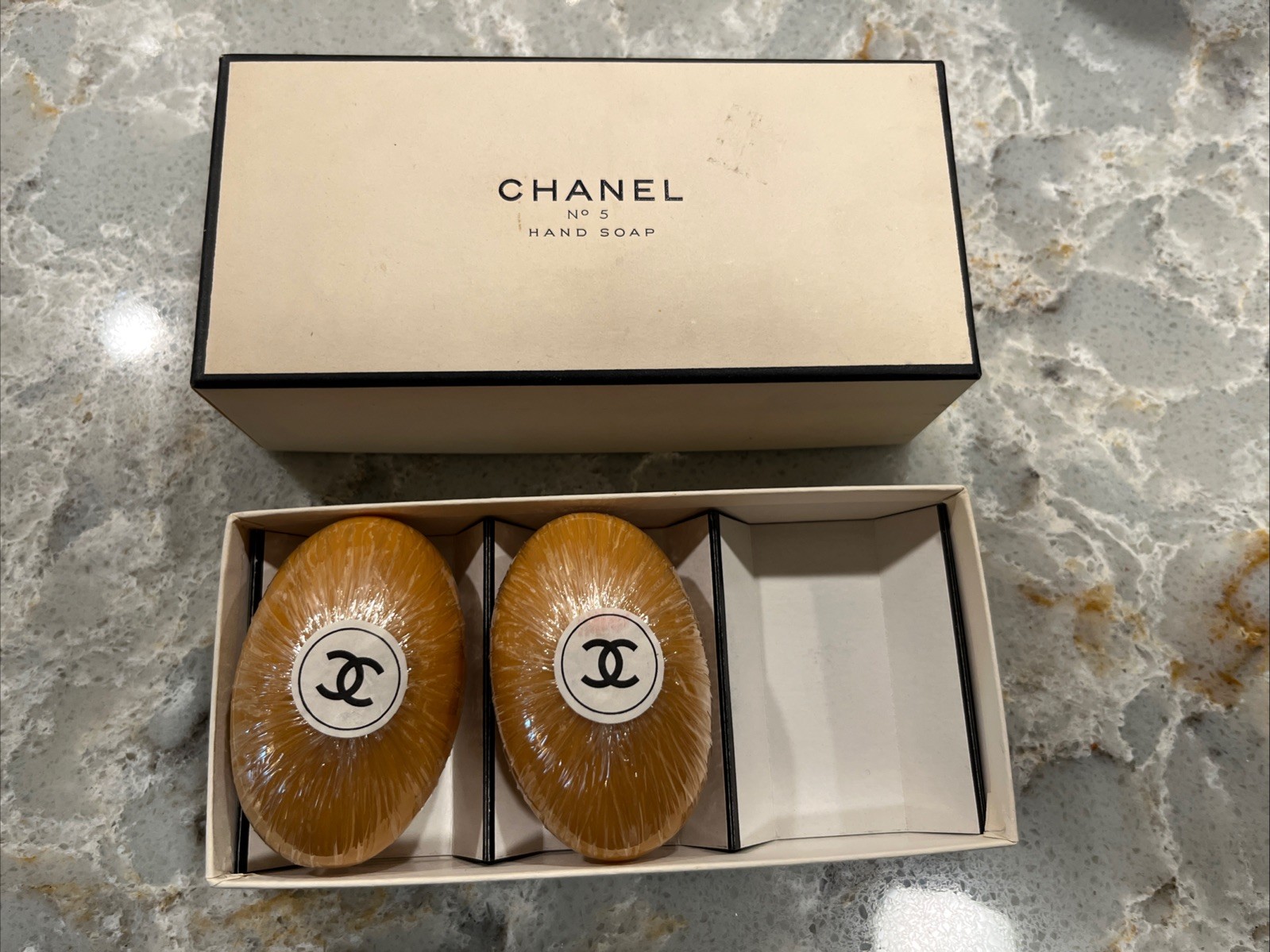 Vintage Chanel No. 5 Hand Soap 2 Bars With Original Box Retro Sealed