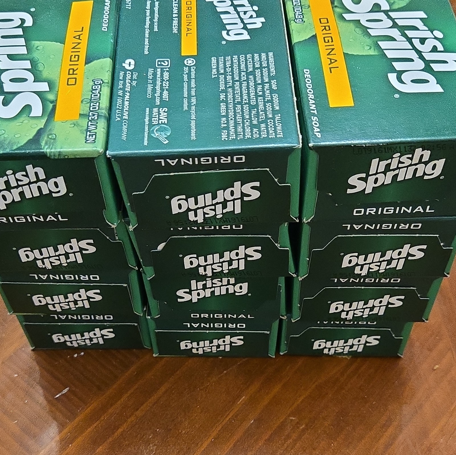 Irish Spring Original Deodorant Soap Bath Size Bar 3.7 oz Lot of 12