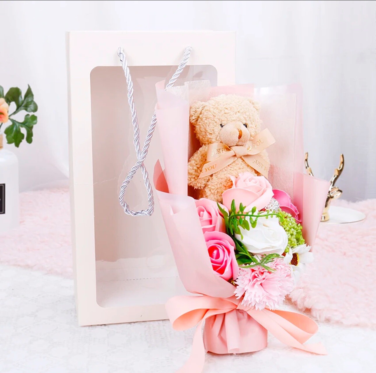 Flower Bouquet SoapScent For Mother’s Day Valentines Day Pink