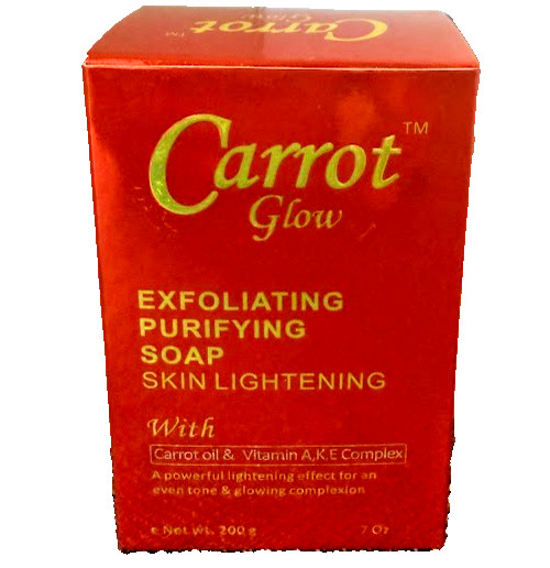 Carrot Glow Exfoliating Purifying Soap With Carrot Oil & Vit. A,K,E 7oz/200gm
