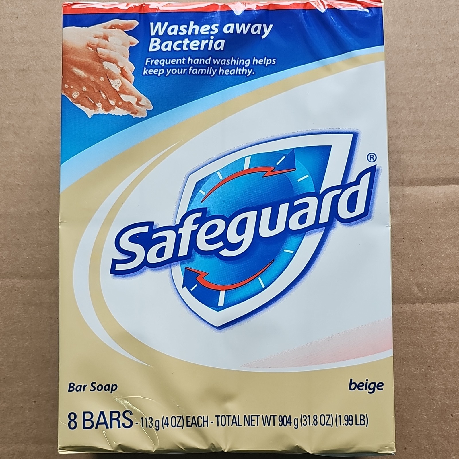 Safe-Guard Antibacterial Beige Bar Soap 8 Bars 4 oz Each Unisex Body Hands