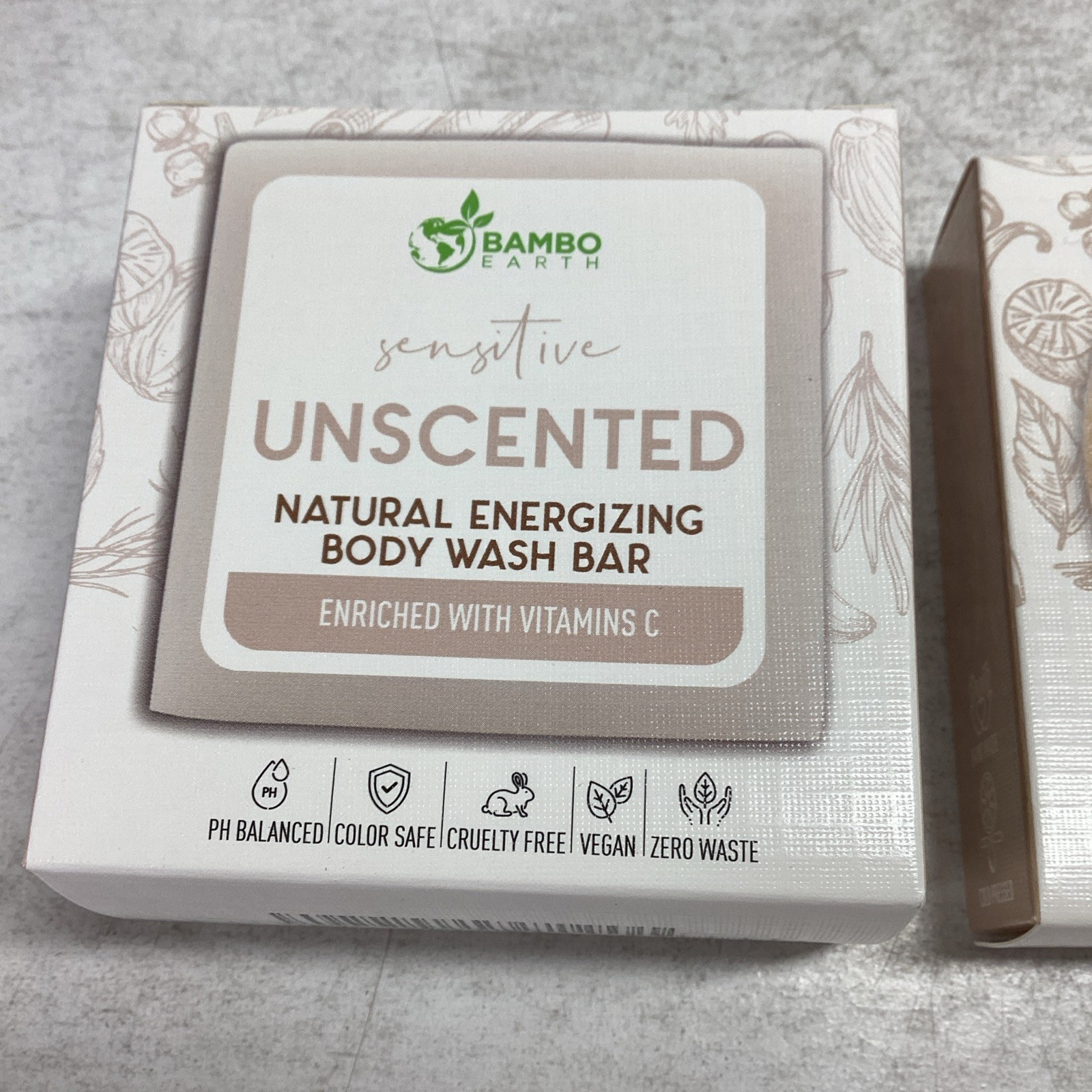 Bambo Earth Beauty Trio Body Wash Bar Shampoo Bar & Conditioner Bar Unscented