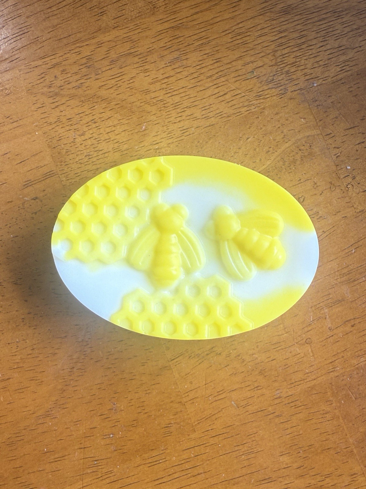 Bee and Honeycomb Patter handmade Body Bar Soap Yellow White All Natural Unisex