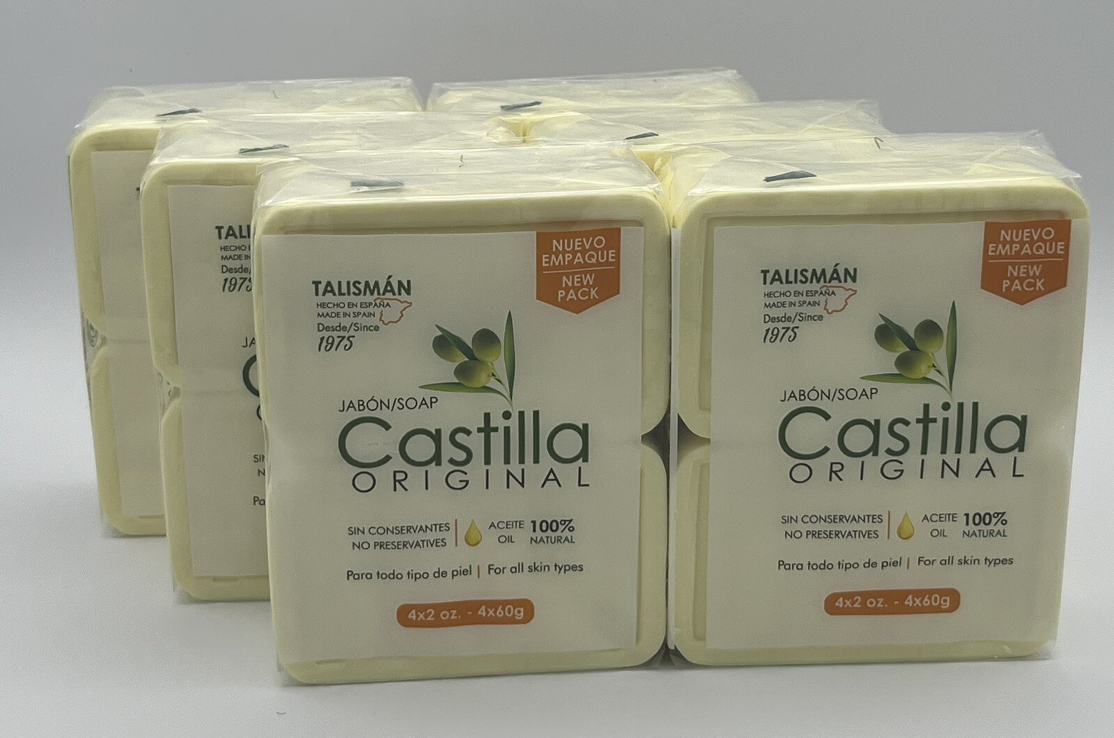 24 Castile Talisman Soap Bars Made in Spain Jabon Castilla 6-4 PACKS