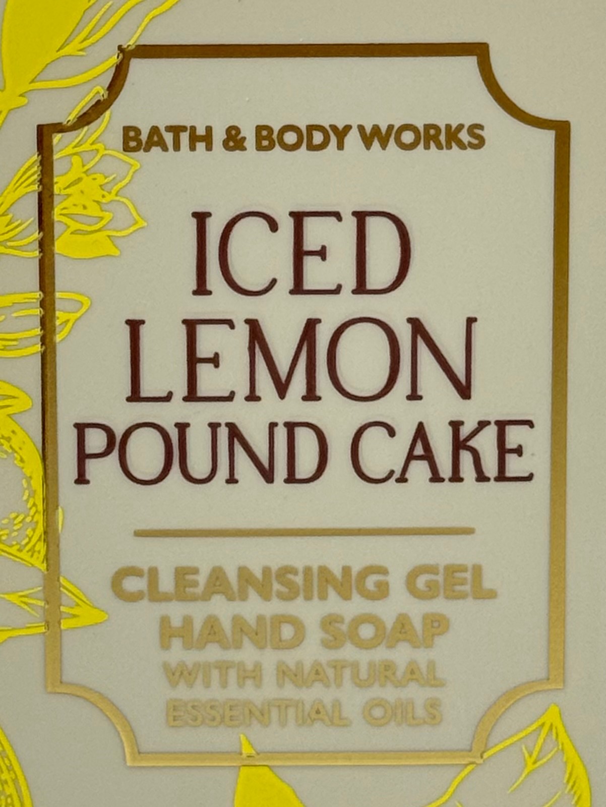 1 NEW BATH & BODY WORKS ICED LEMON POUND CAKE CLEANSING GEL HAND SOAP WASH 8 OZ