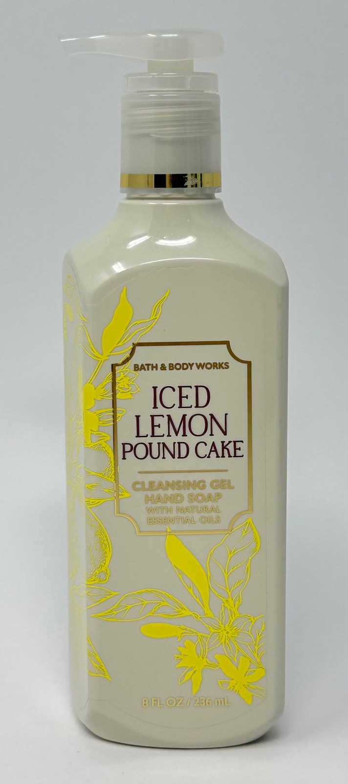 1 NEW BATH & BODY WORKS ICED LEMON POUND CAKE CLEANSING GEL HAND SOAP WASH 8 OZ