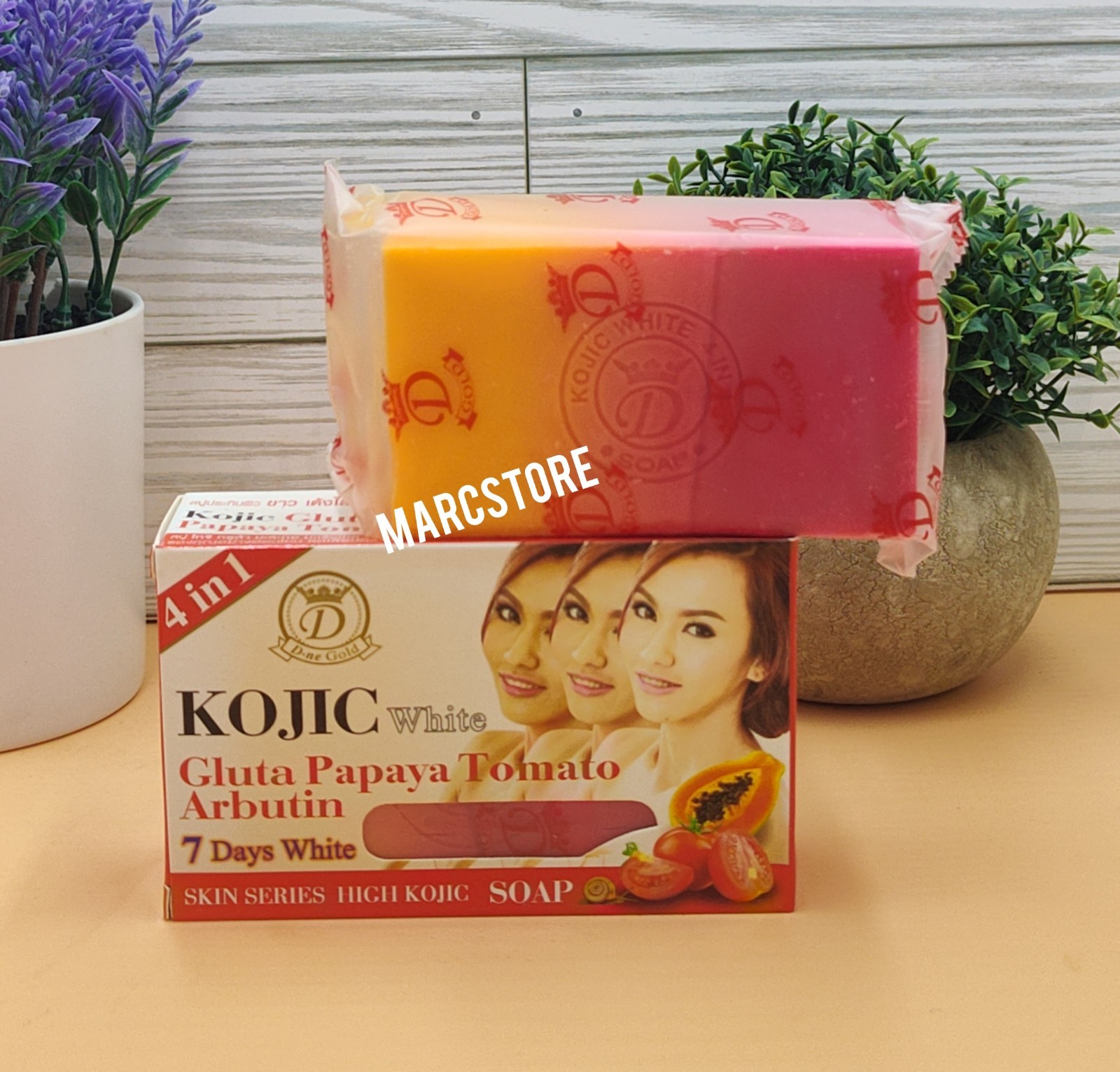 Kojic white PAPAYA Tomato Arbutin Soap 160g x 1