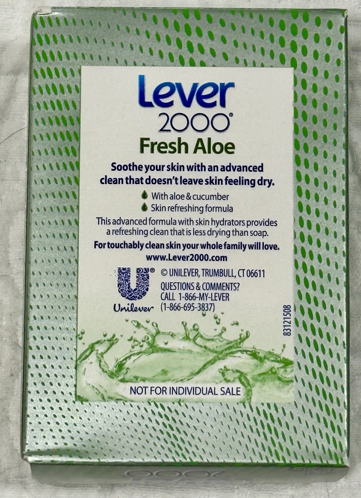 Lever 2000 Bar Soap Fresh Aloe Cucumber Discontinued Made In USA Lever 2000 Soap