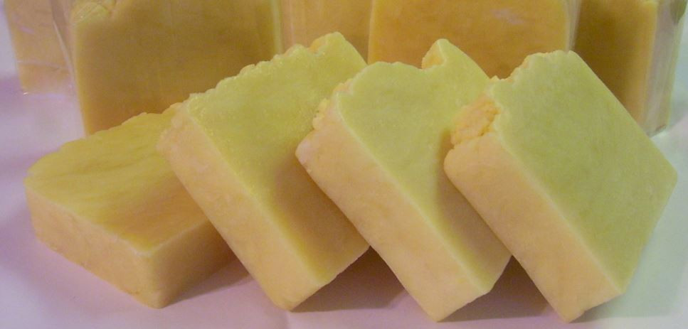 2LBS MOROCCAN ARGAN OIL SHEA BUTTER SOAP ** 6 LG SOAP BARS ~ PINEAPPLE PUNCH
