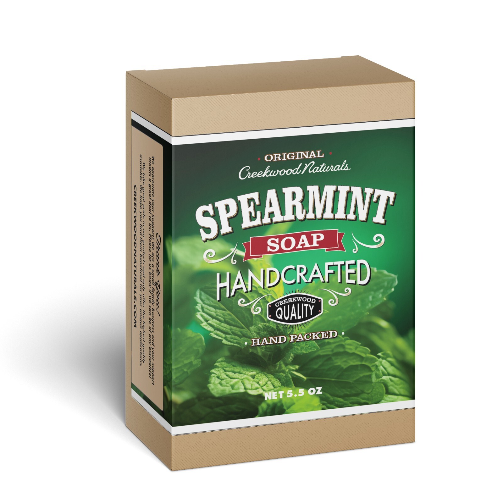 Handcrafted Spearmint Soap Bar – American Made All Natural Soap with Spearmint