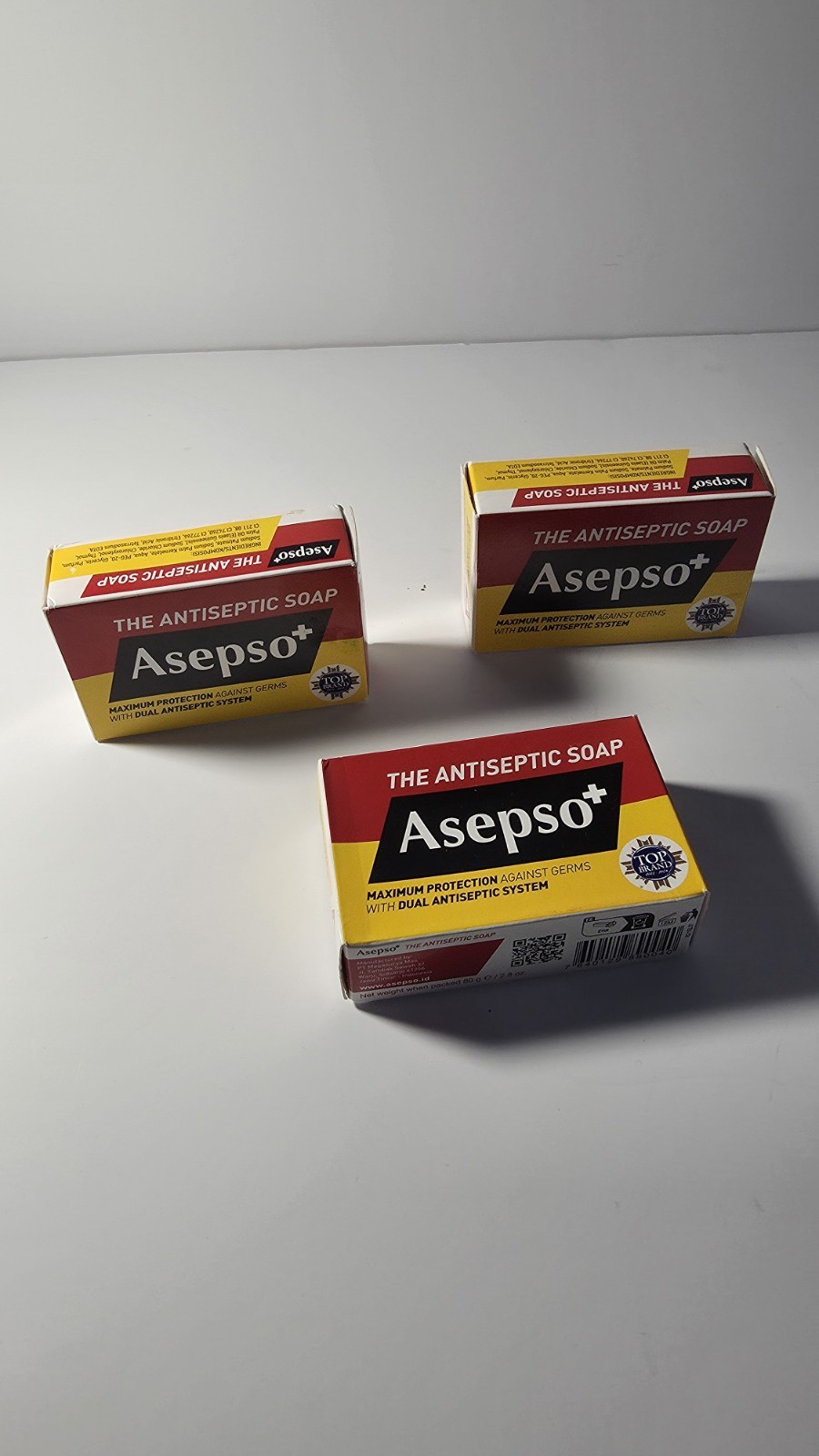 Lot of3-The Antiseptic Soap “ASEPSO+” (2.8OZ) Made In Indonesia