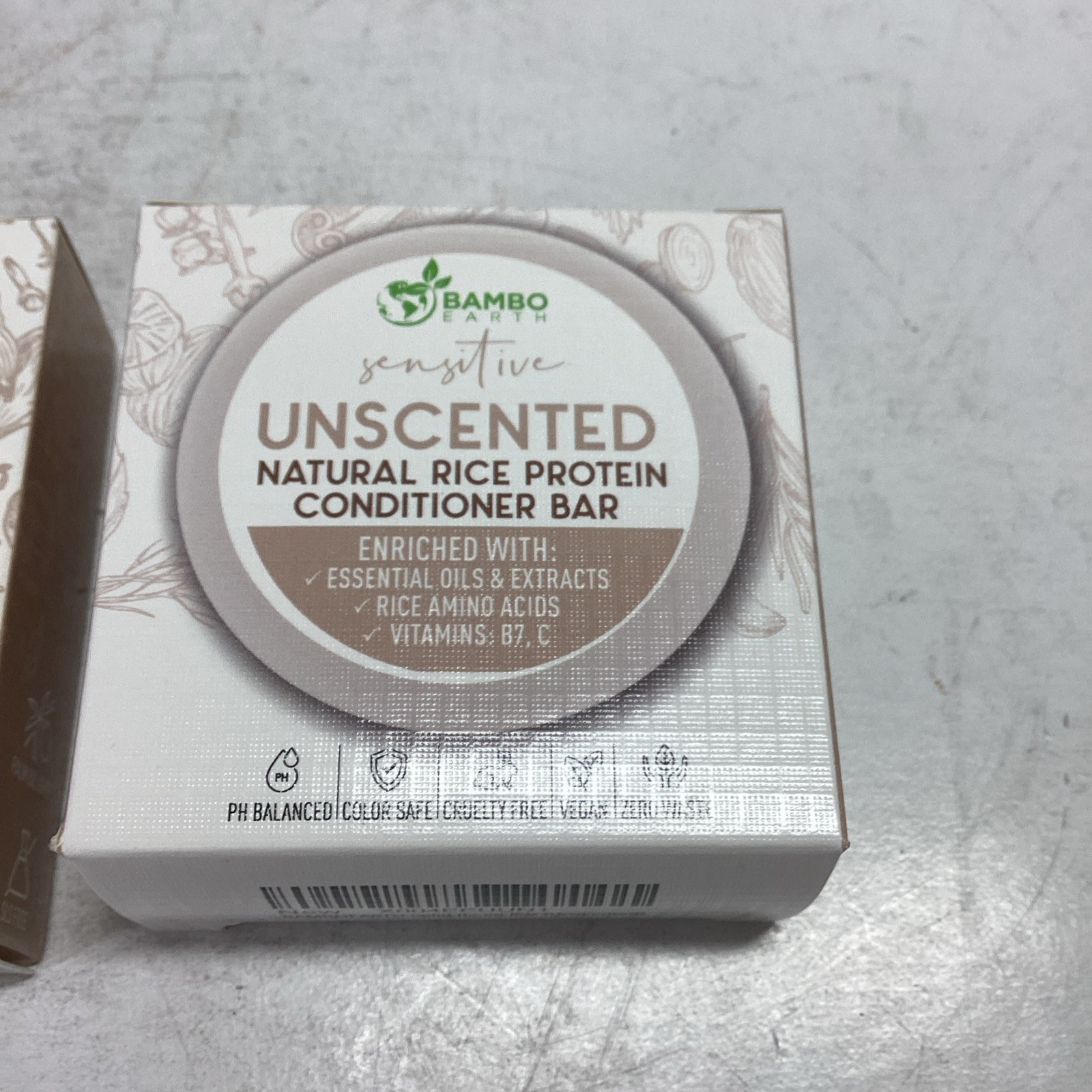 Bambo Earth Beauty Trio Body Wash Bar Shampoo Bar & Conditioner Bar Unscented