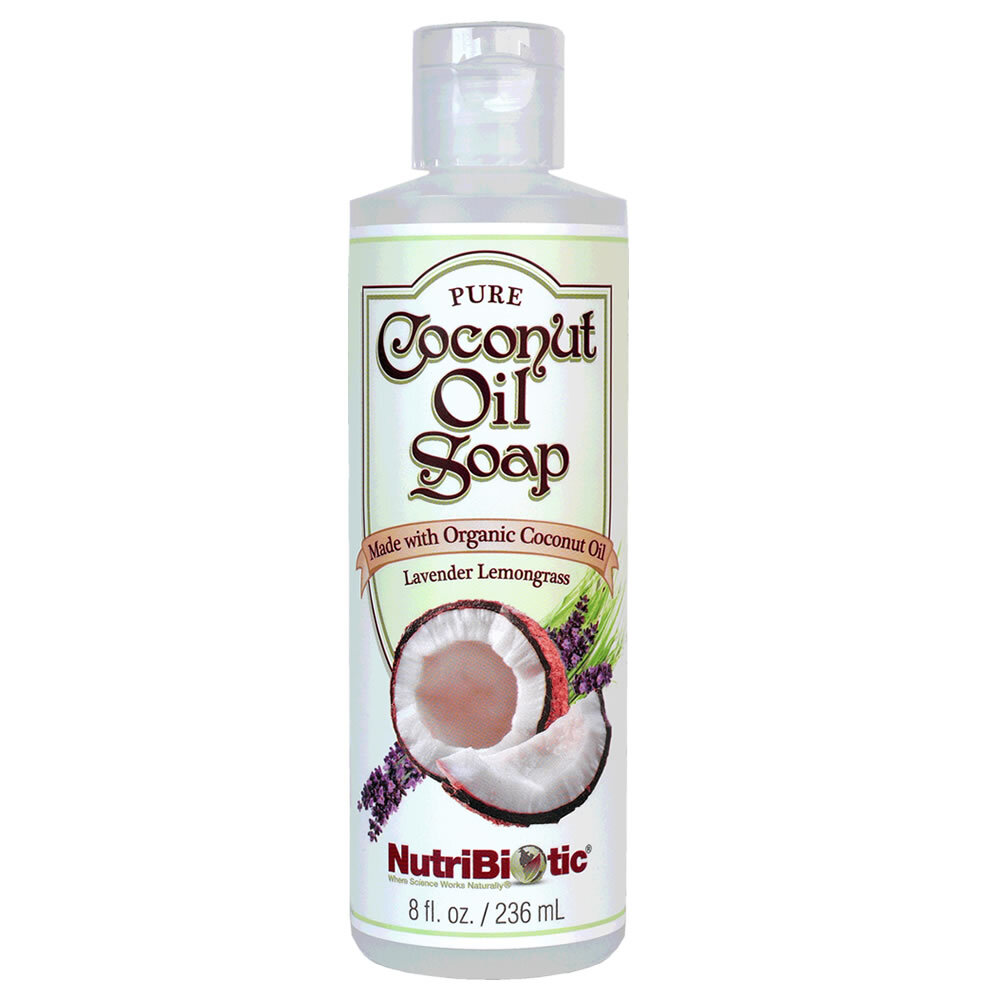 NutriBiotic Pure Coconut Oil Soap, Lavender Lemongrass – Certified Organic