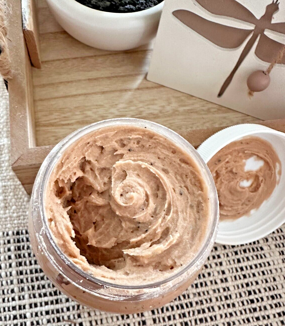 Pure Nature Coffe Brown Paste/Soap, exfoliant with vitamin E, Coconut Oil, Rice
