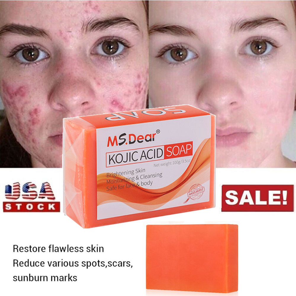 Kojic Acid Soap Dark Spot Remover Skin Lightening Face Whitening Body Bleaching