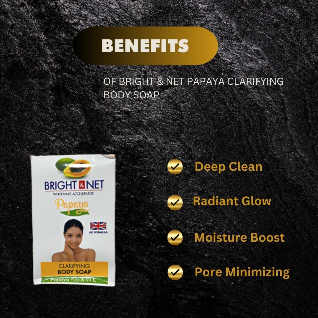 BRIGHT & NET WHITINING ACCELERATOR SOAP WITH PAPAYA AND VITAMIN C